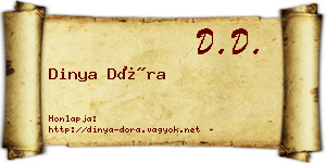 Dinya Dóra névjegykártya