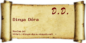 Dinya Dóra névjegykártya